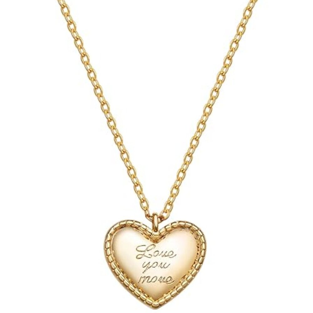Tewiky Cute Heart Necklace Tiny 14k Gold Heart Pendant Choker Necklaces